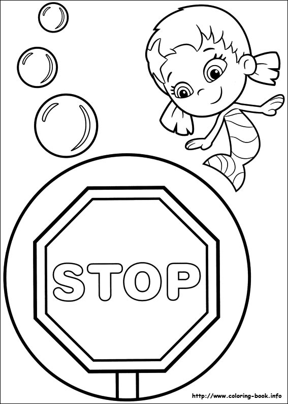 Plansa de colorat cu Bubble Guppies 91 96